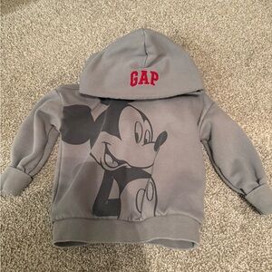 GAP Kids Gray Hoodie with Mickey Mouse Print